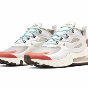 Nike Women's Air Max 270 React White Orange 7.5